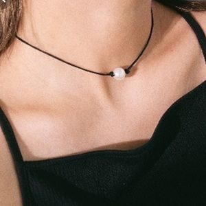 Pearl and Turquoise Cord Necklaces